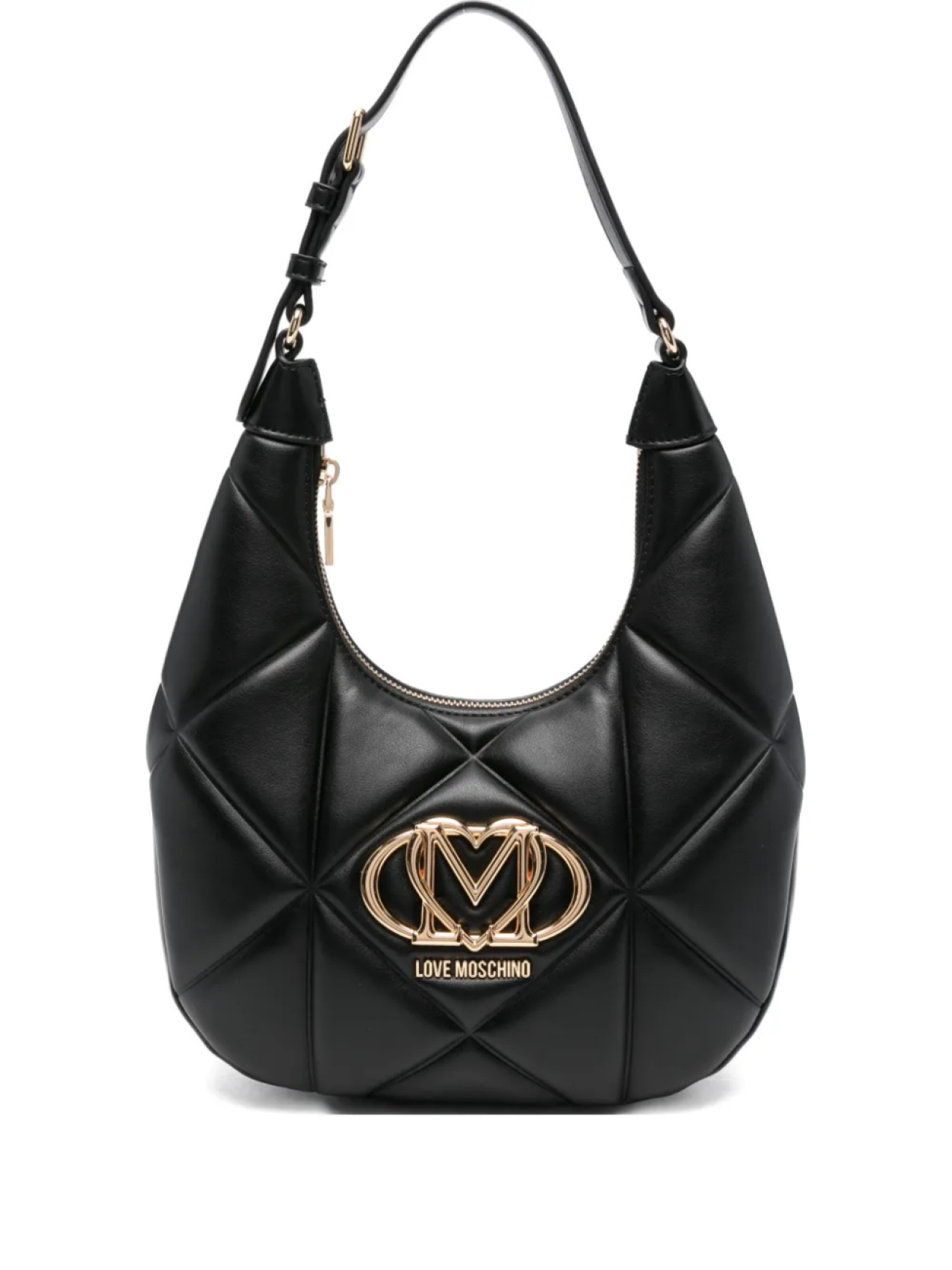 

Стеганая сумка через плечо с логотипом Love Moschino, черный