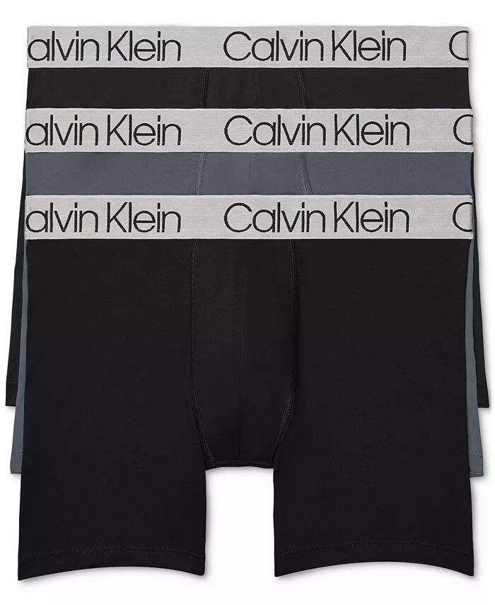 

Мужские трусы-боксеры из цветной микрофибры, упаковка из 3 шт Calvin Klein