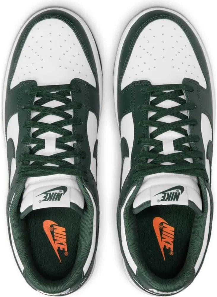 Мужские кроссовки для скейтбординга Nike Dunk Low Retro, белый/зеленый — фото 4