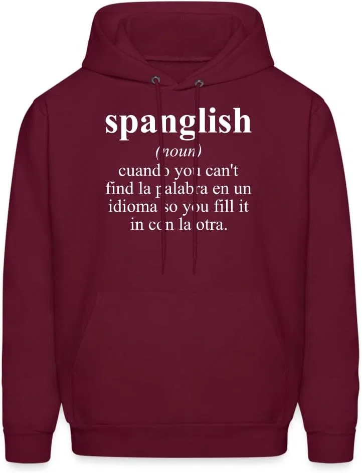 Spanglish noun Definition Cuando You Can't Find La Palabra Унисекс худи Generic, красный — фото 2