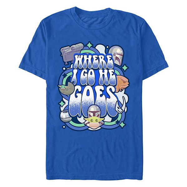 

Футболка с принтом The Mandalorian Where I Go He Goes Star Wars