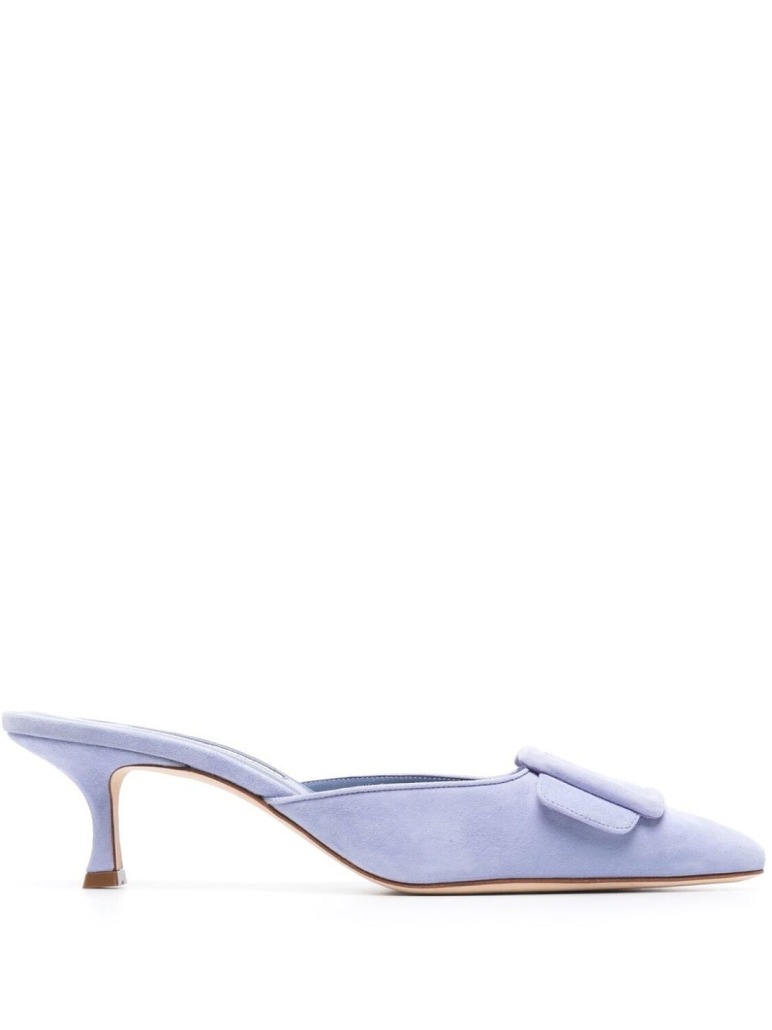 

Manolo Blahnik мюли на каблуке-рюмке с пряжкой, синий