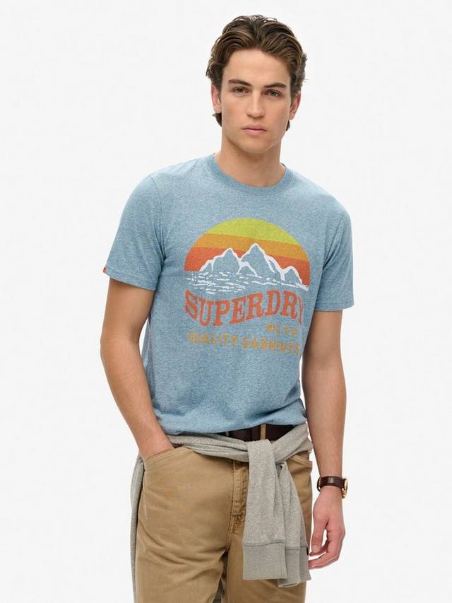 

Классическая футболка для отдыха на свежем воздухе Superdry, цвет Desert Sky Blue Grit