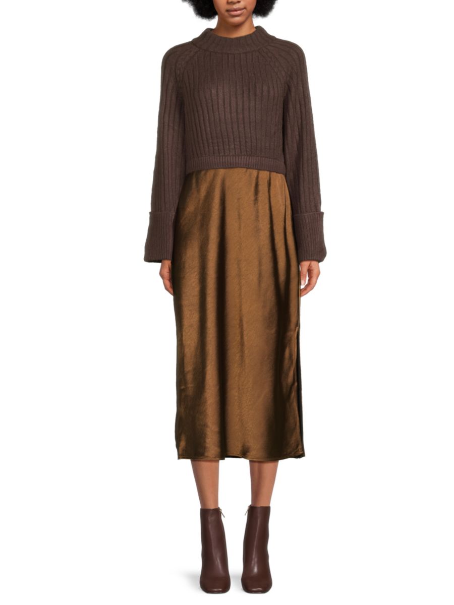 

Платье-свитер миди Bea 2-в-1 Design 365, цвет Mocha