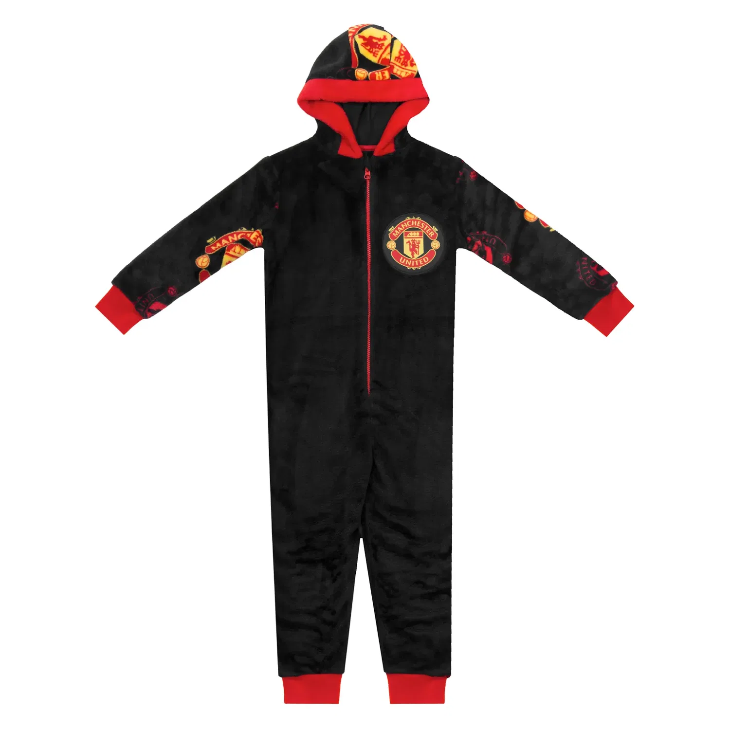 Детский флисовый комбинезон Manchester United FC, черный