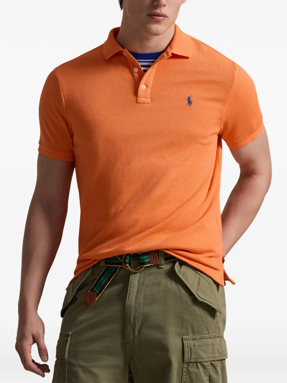 Рубашка поло Polo Ralph Lauren, оранжевый — фото 3