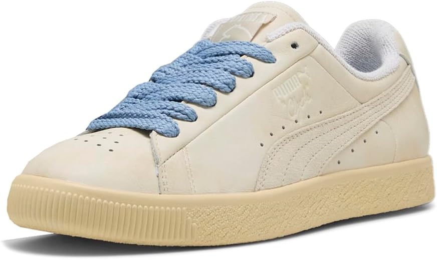 Мужские кроссовки PUMA Clyde Nostalgia на шнуровке - повседневные, слоновая кость, слоновая кость — фото 2