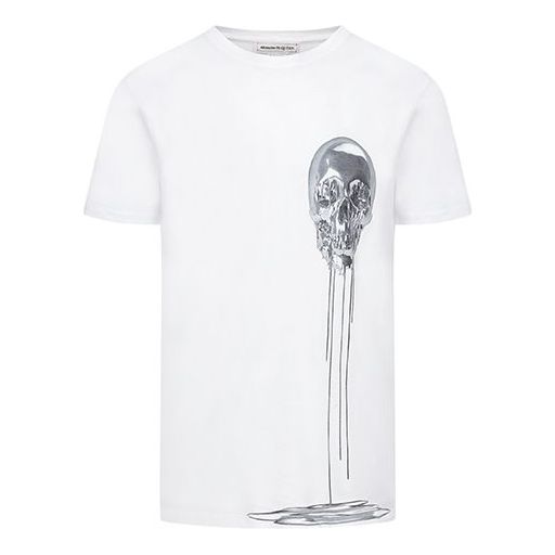 

Футболка men's skeleton printing short sleeve white Alexander Mcqueen, белый