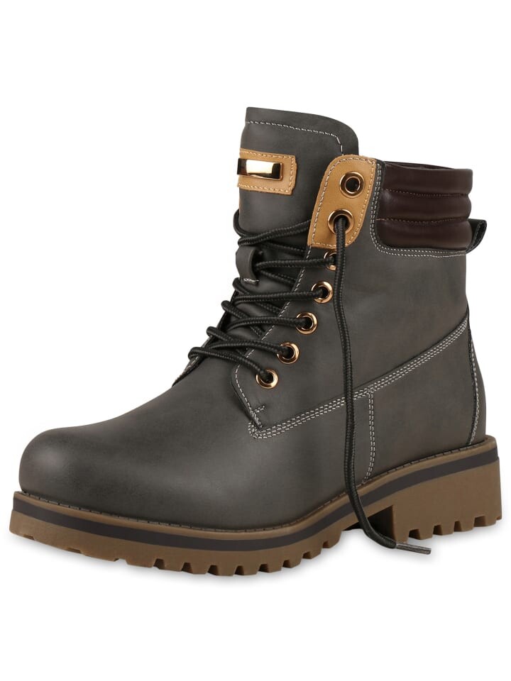 Ботильоны VAN HILL Worker Boots Grace, серый