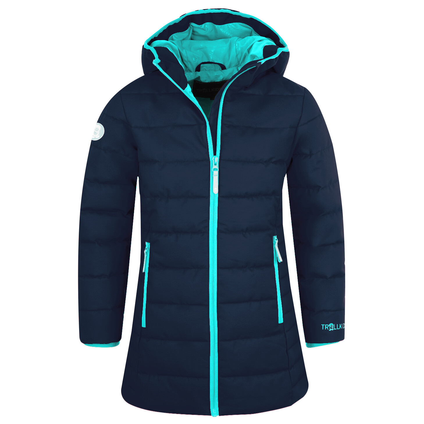 

Пальто Trollkids Girl's Stavanger Coat, цвет Navy/Mint