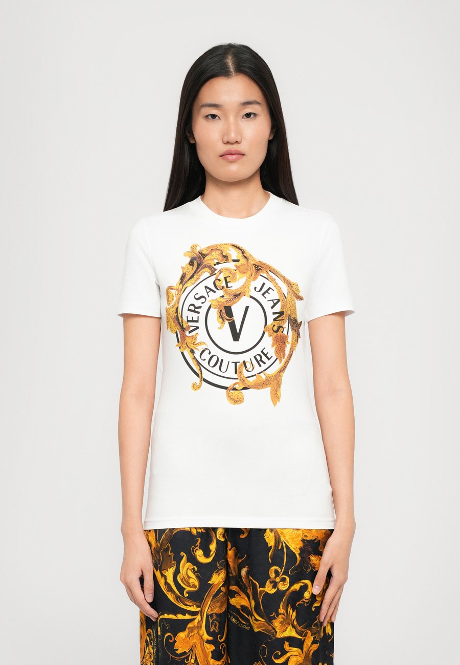 

Футболка Versace Jeans Couture Print T-shirt, White/Gold Coloured/White, Белый, Футболка Versace Jeans Couture Print T-shirt, White/Gold Coloured/White
