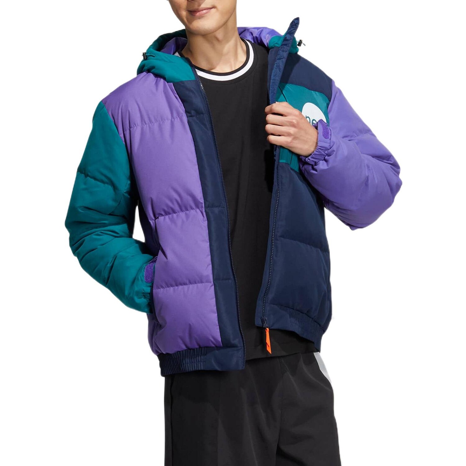 Пуховик унисекс фиолетовый Adidas Neo, фиолетовый — фото 2