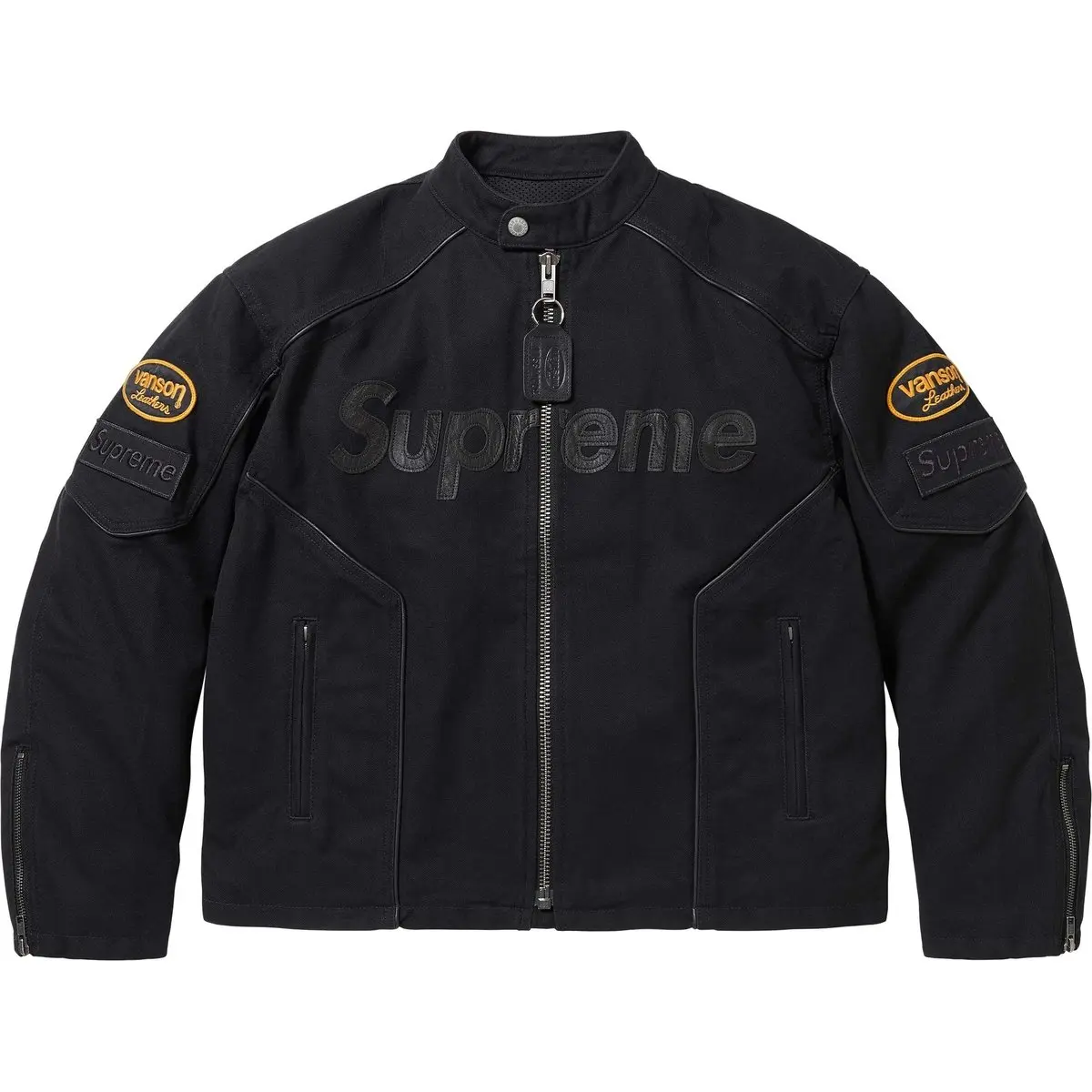 

Supreme Куртка Vanson Leathers из кордуры и хлопка, Black