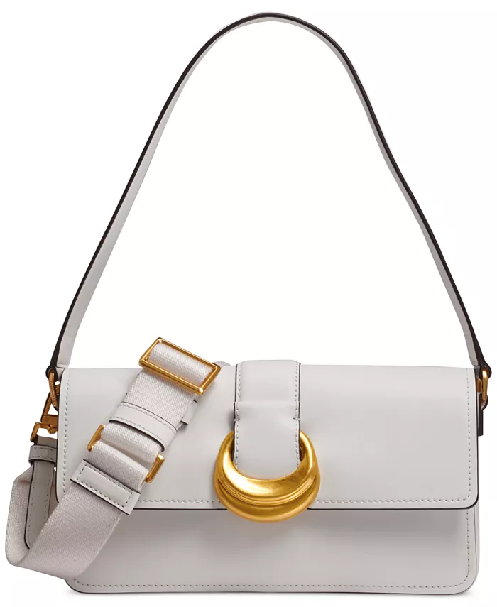 

Сумка Valley Stream Leather Buckle на плечо со съемным ремешком Donna Karan New York, белый