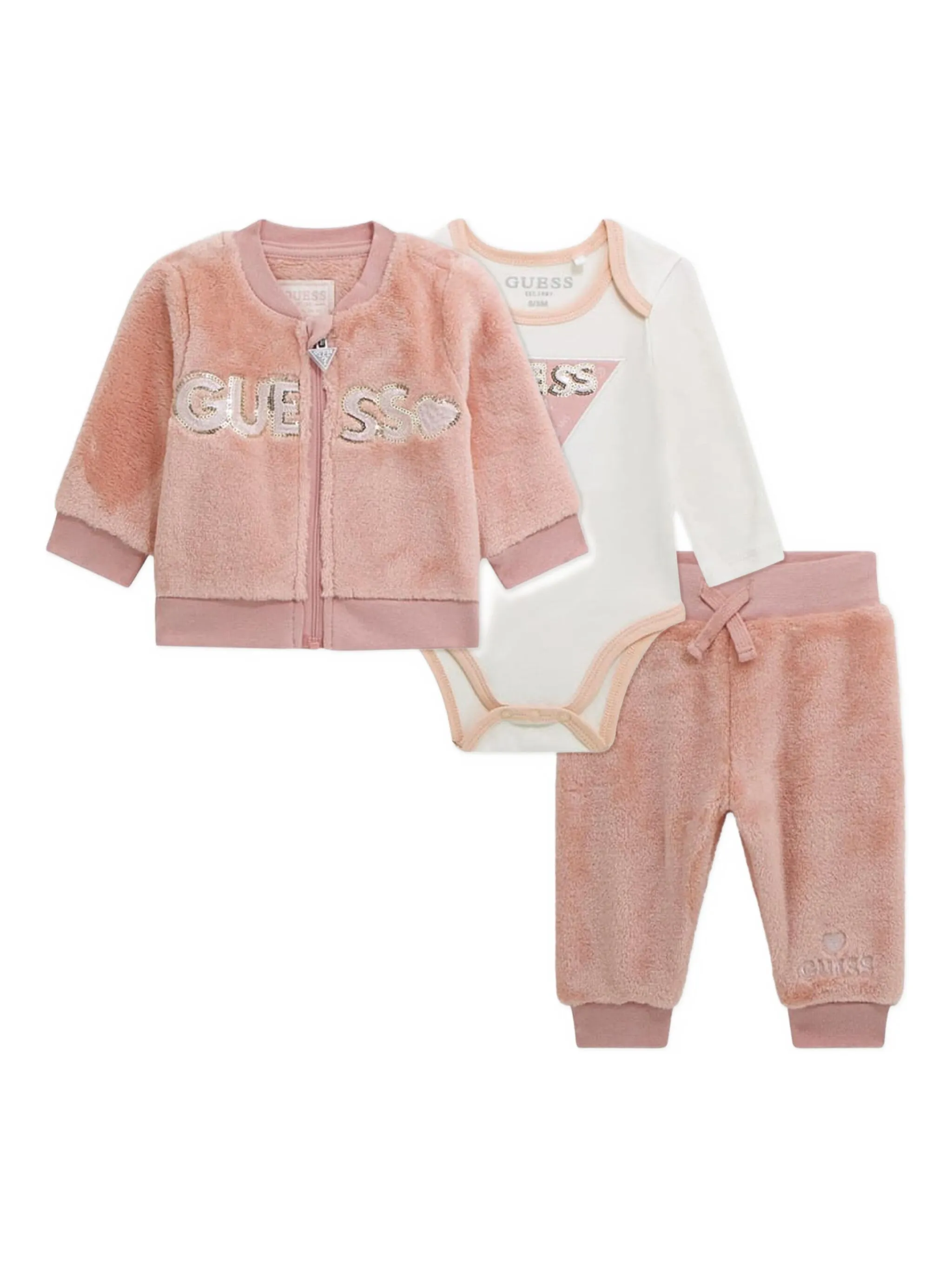 

Спортивный костюм с логотипом Guess Kids, розовый