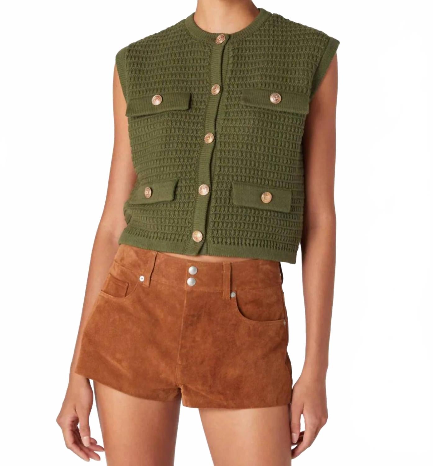 

Жилет Smooth Sailing в оливковом цвете BLANKNYC