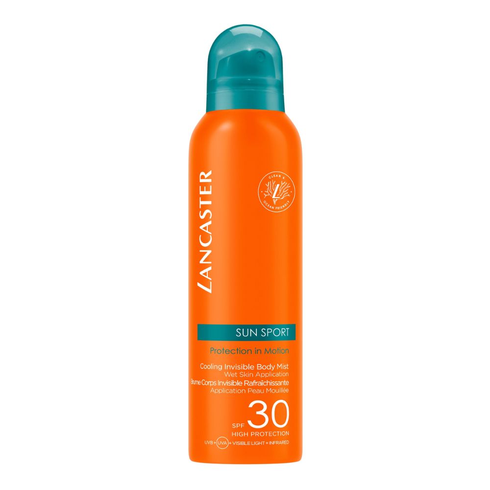 

Охлаждающий спрей для тела с SPF 30 sun sport cooling invisible body mist spf30 Lancaster, 200 мл