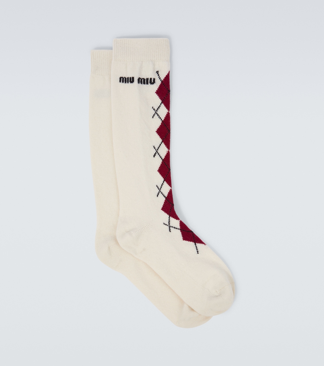 

Носки из смеси шерсти и кашемира Miu Miu, Naturale