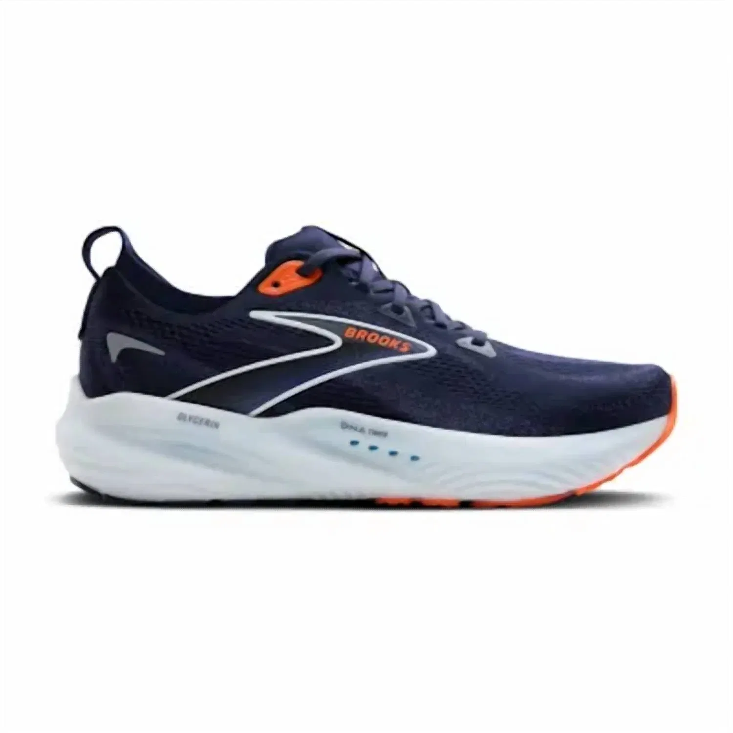 BROOKS Мужские беговые кроссовки Glycerin 22, цвет «пикотно-голубой» с оранжевой лентой