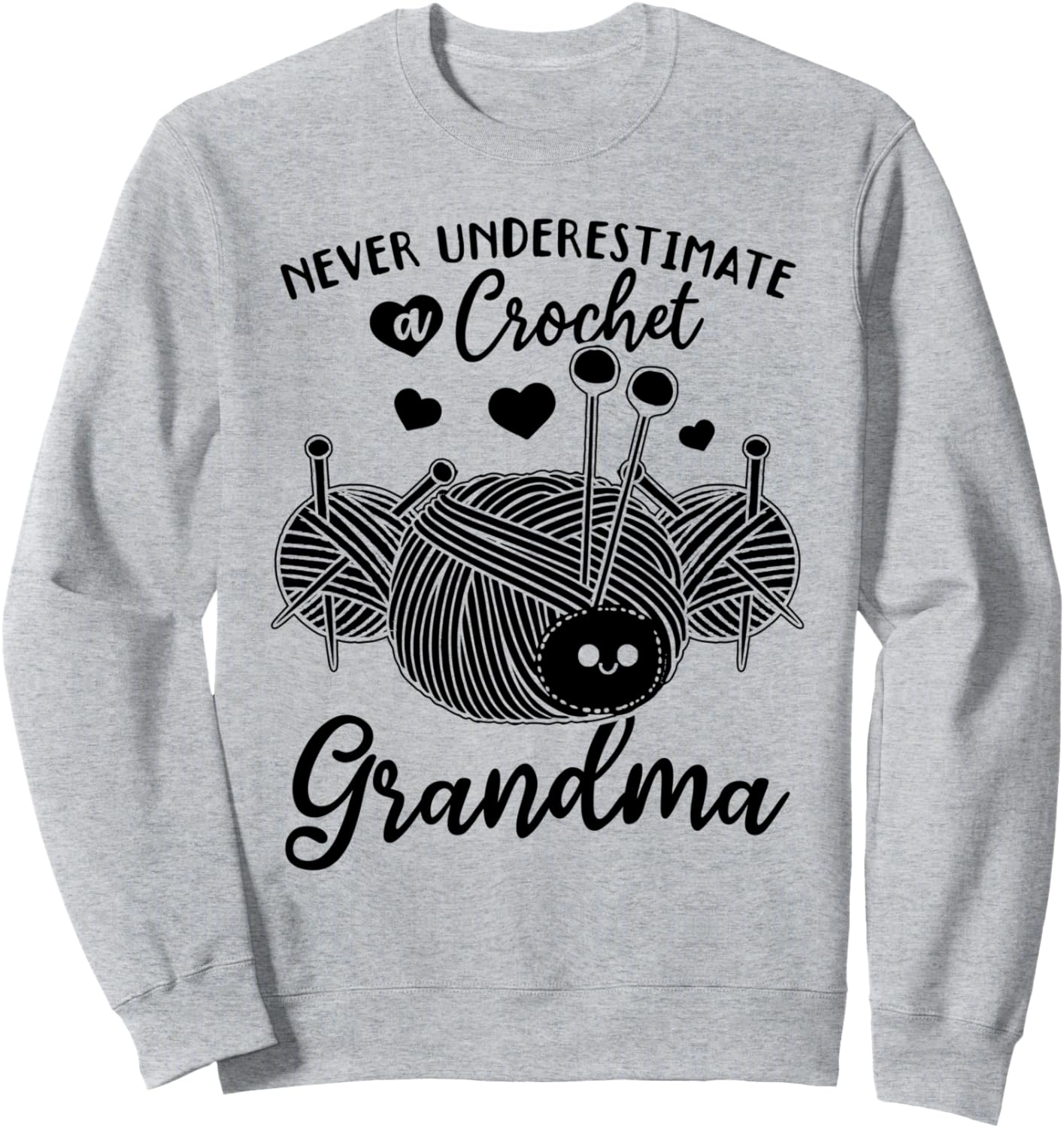 

Толстовка, Вязаная бабушка - Не стоит недооценивать вязаную бабушкину толстовку Crochet Grandma Crocheting Grandma, серый