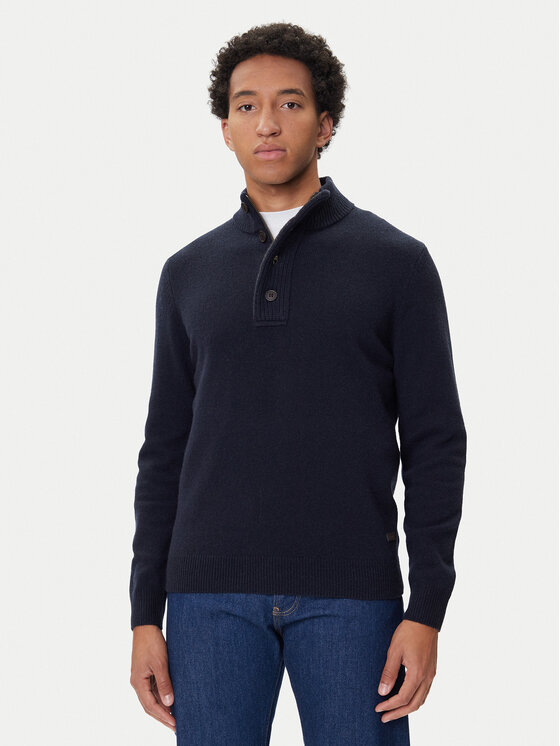 

Свитер regular fit Patch Half Zip MKN0585NY91 Barbour, синий