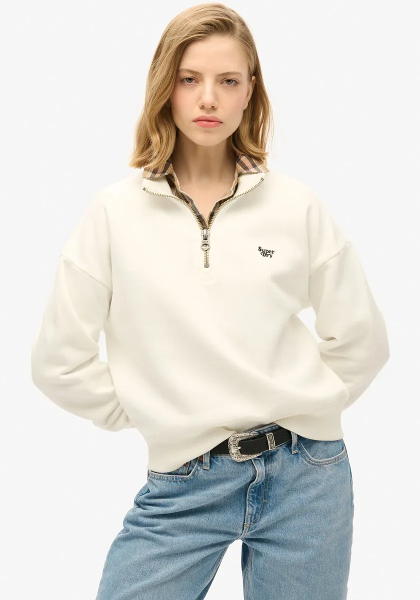

Толстовка Superdry "ESSENTIAL HALF ZIP SEATSHIRT", кремовый