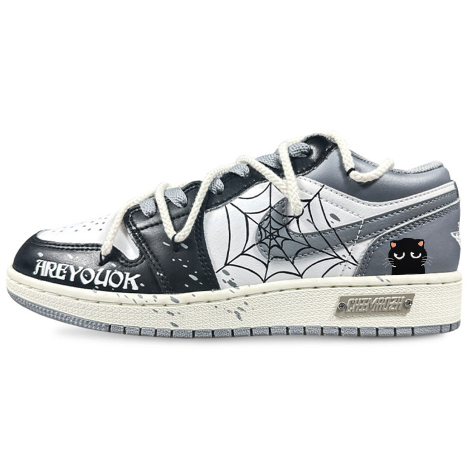 

Кроссовки Air Jordan 1 Vintage Basketball Shoes Women's Low-top Gray, серый