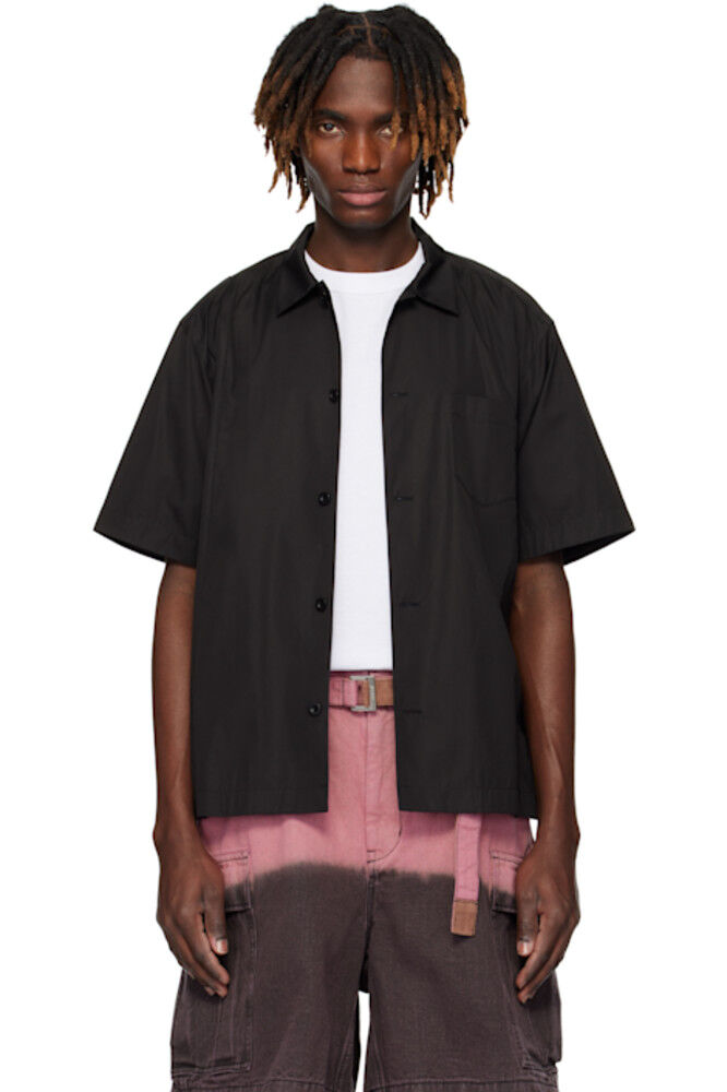 

Черная рубашка из хлопкового поплина sacai