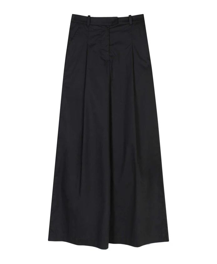 

Черные брюки-палаццо с широкими штанинами Malloni, черный