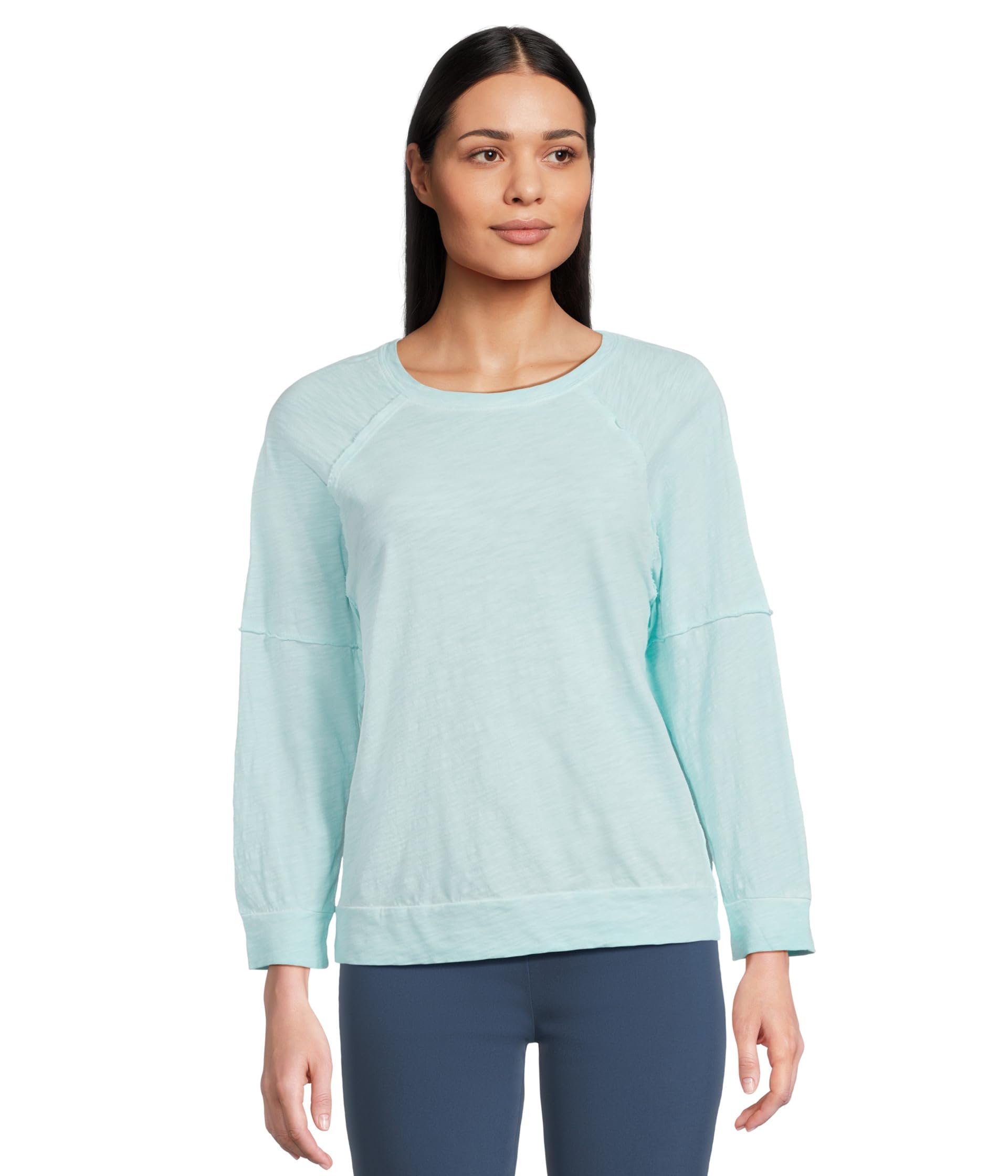 

Футболка Elliott Lauren Enzyme Wash Jersey - Raglan Sleeve Tee With Seam Detail, Mist