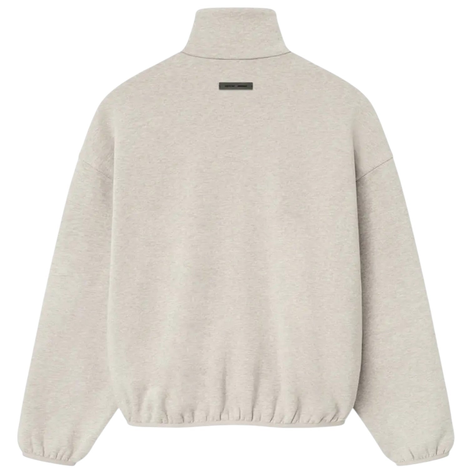 Спортивная флисовая куртка Fear of God Essentials с кантом, цвет «Heather Stone Cloud White» — фото 2