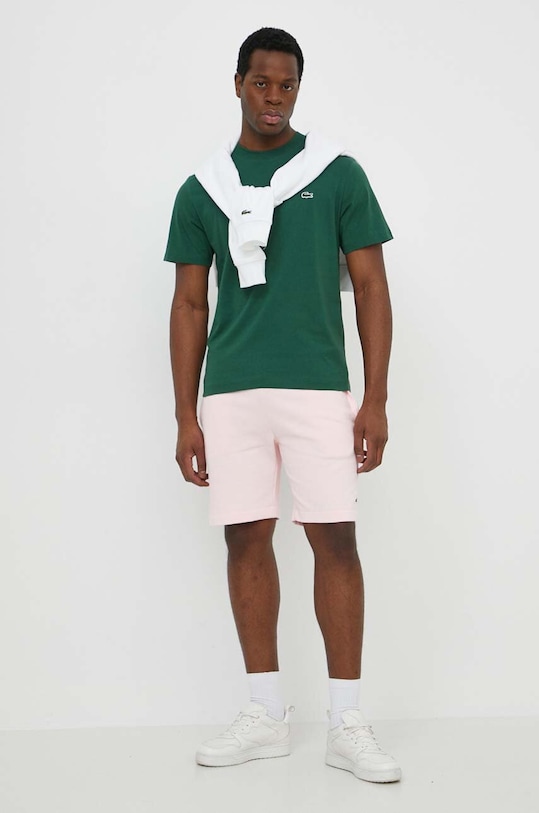 Хлопковая футболка Lacoste, зеленый — фото 2