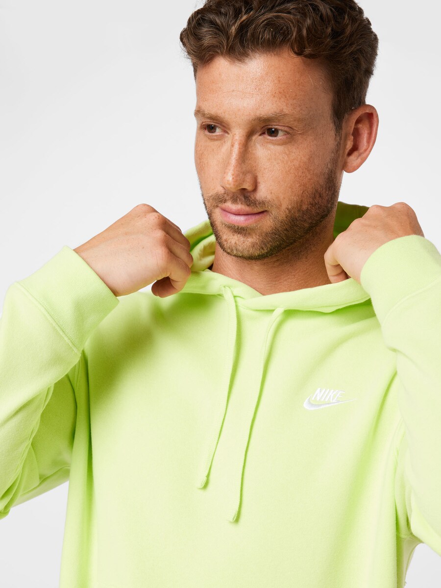 Толстовка обычного кроя Nike Sportswear Club Fleece, цвет Neon yellow — фото 3