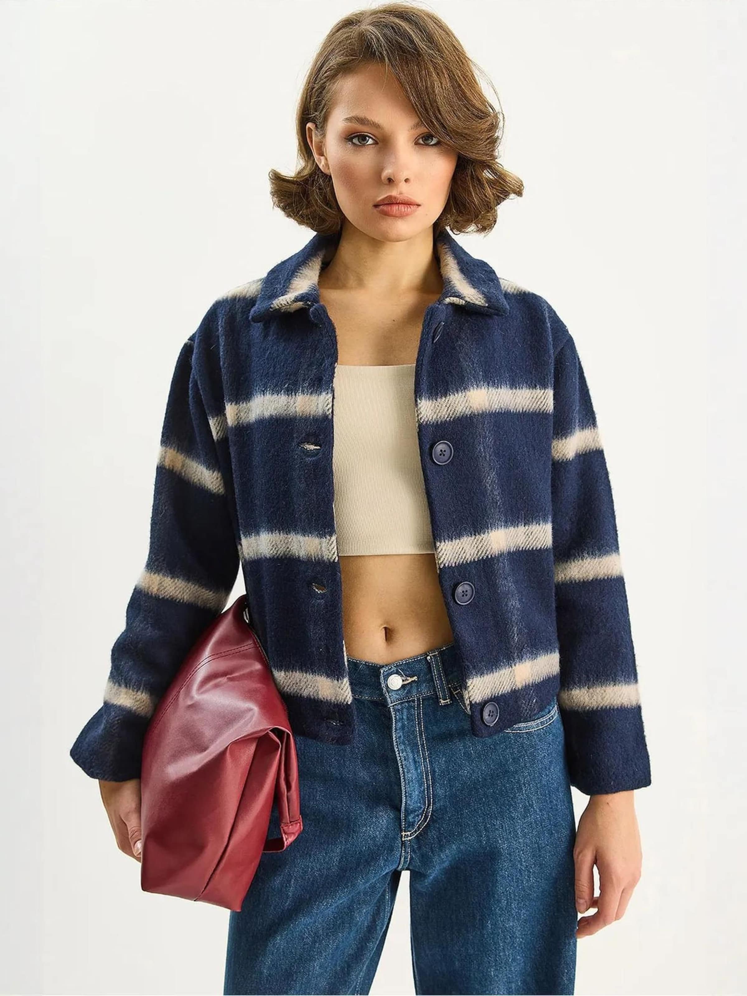 

Bianco Lucci Куртка для межсезонья в цвете Marine Blue, Mottled Blue