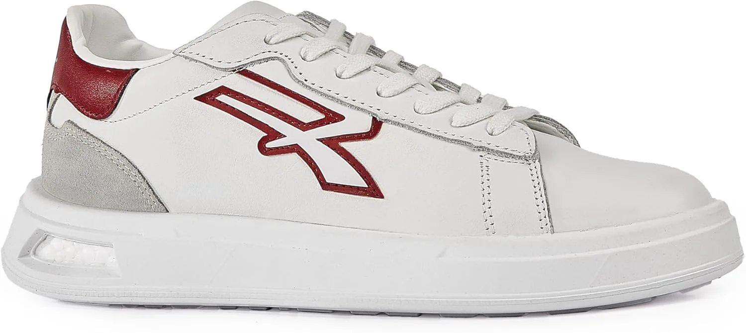 U-Power Urban Lifestyle Lilas White Red Beige Мягкие кожаные спортивные повседневные кроссовки с нескользящей подошвой и вставкой Infinergy, идеально подходят для повседневного использования U Power, белый/красный/бежевый — фото 2