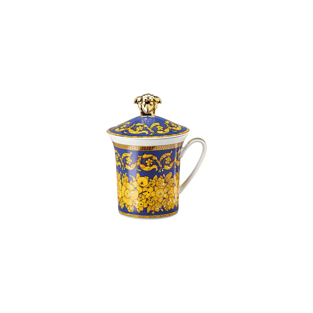 

Кружка с крышкой 30 Years Edition Floralia Blue Versace, синий