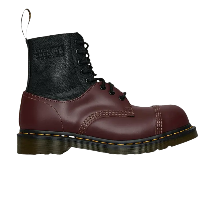 Кроссовки Dr. Martens MM6 Maison Margiela x Wmns 1460 Twisted and Reimagined Black Oxblood, красный