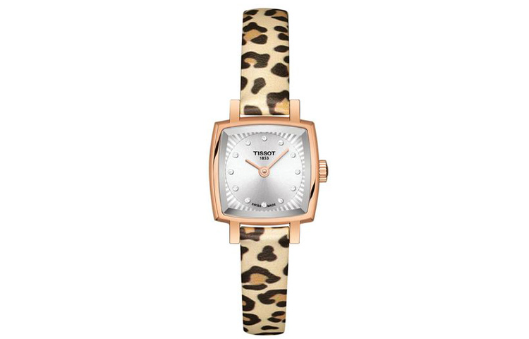 

TISSOT Часы Le Ai Collection Quartz Movement Women's Watch Watch 20mm Silver Dial Stainless Steel Case Leather Strap, Silver