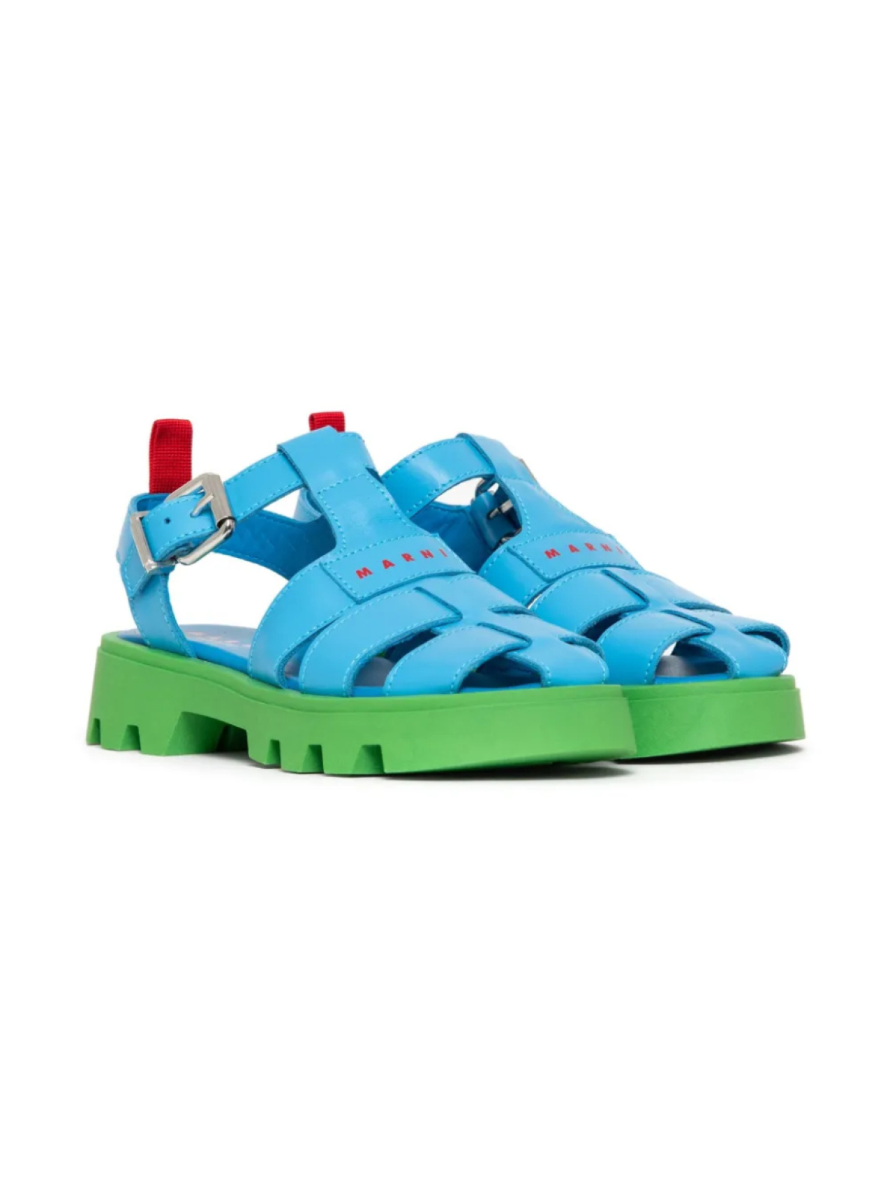 

Сандалии из кожи Fisherman Marni Kids, синий