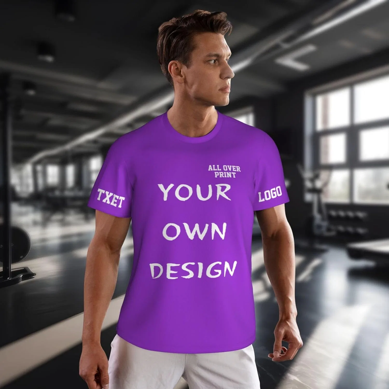 Футболка Active Shirts & Tees, Generic, Dark Orchid — фото 3
