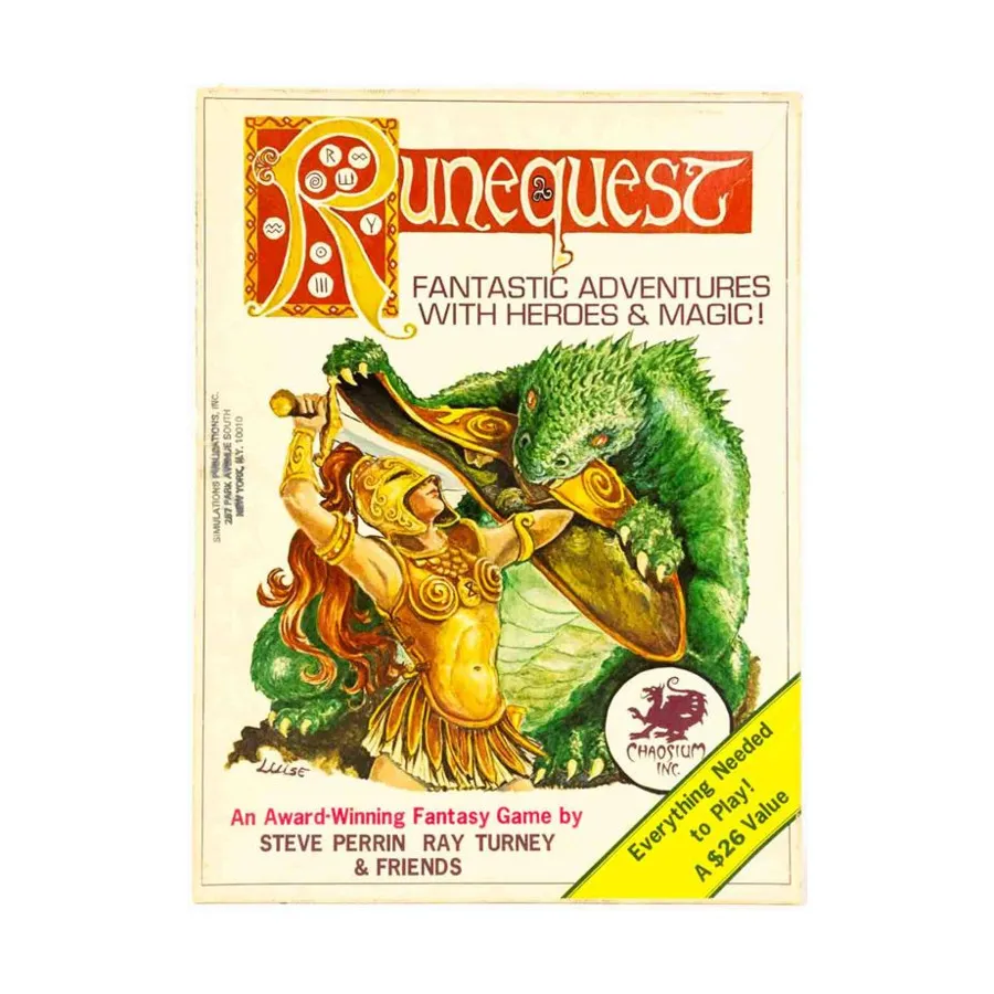 

Бокс-сет RuneQuest (2nd Edition, 1st Printing, Thick Box, SPI Master Library Copy), RuneQuest (Chaosium)