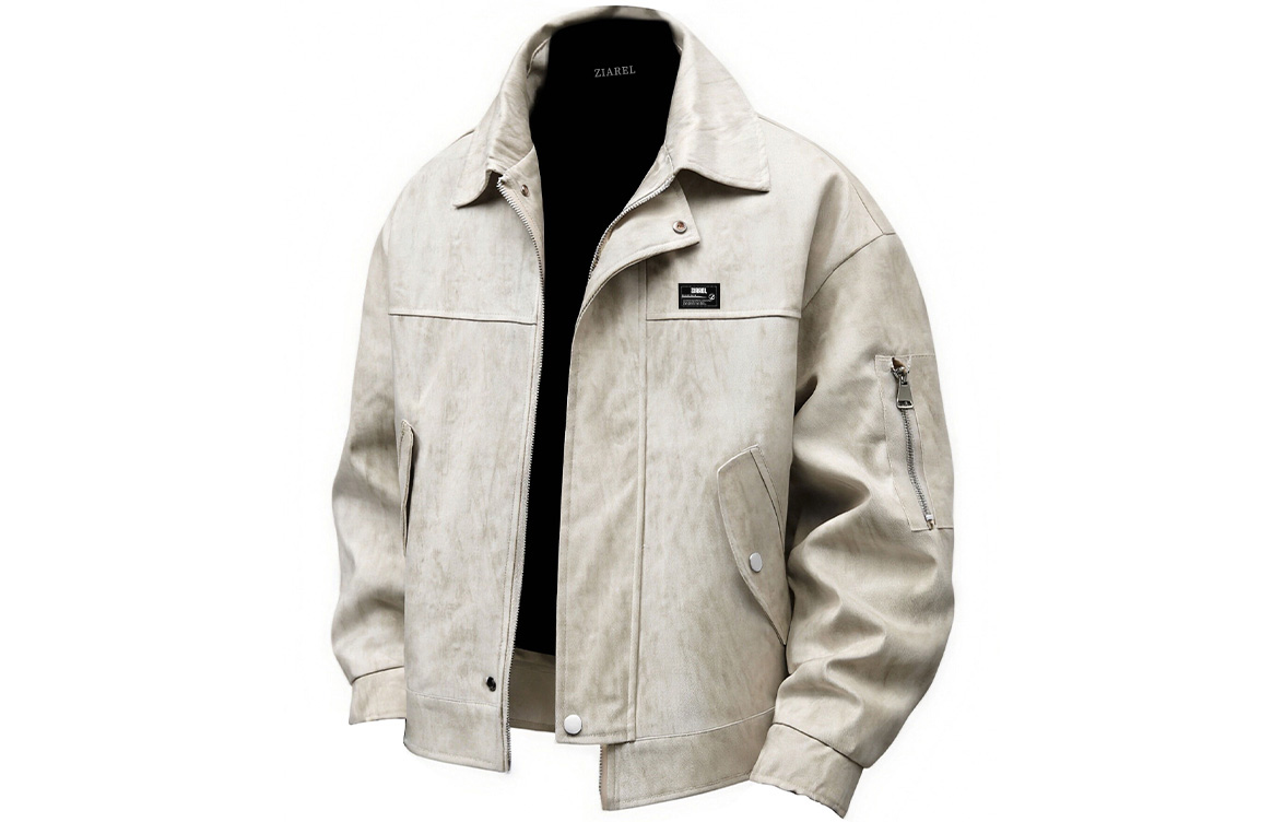 

Куртка Unisex Lapel Moderate ZIAREL, светло-хаки[removable logo]