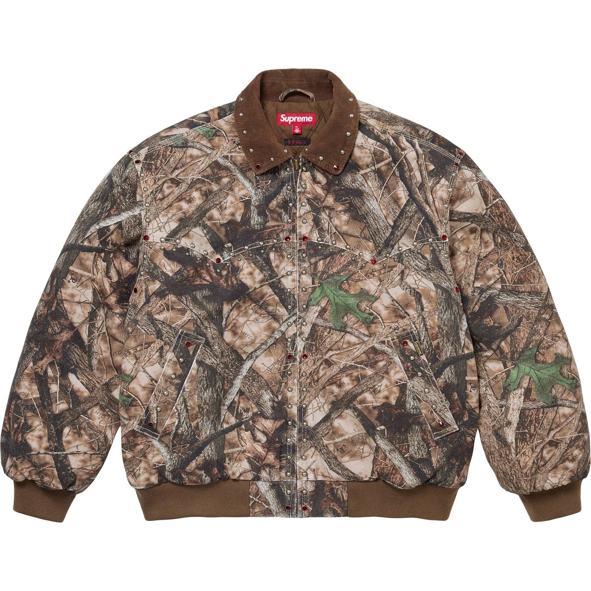 

Supreme Кожаная курта с заклепками, Fall Camouflage/TrueTimber® HTC Fall Camo