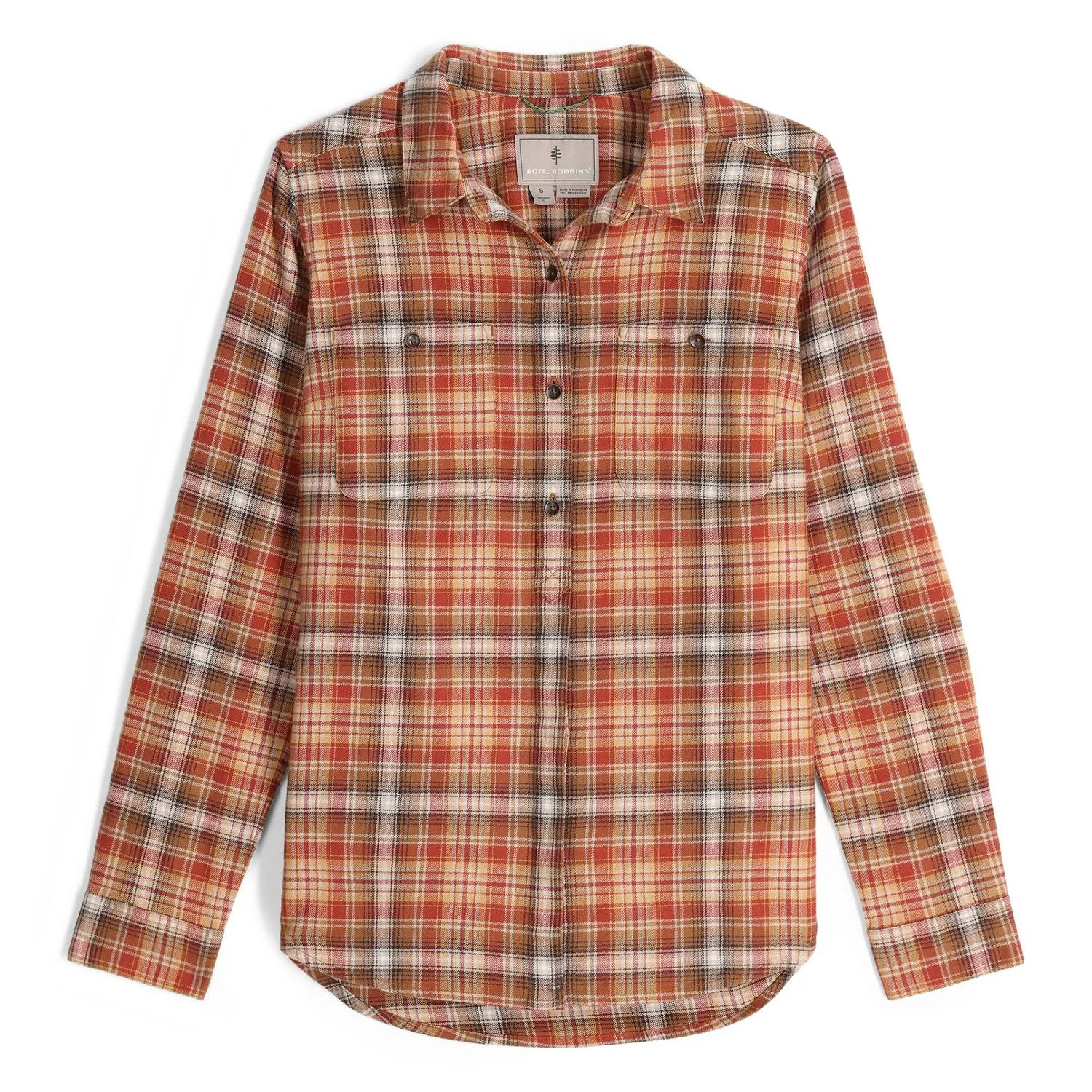 

Рубашка с длинным рукавом Lieback Flex Tunic - Женская Royal Robbins, Baked Clay Rush Creek Plaid