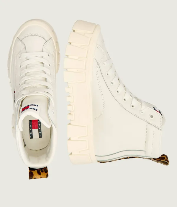 Кожаные кроссовки Tommy Jeans, белый — фото 4