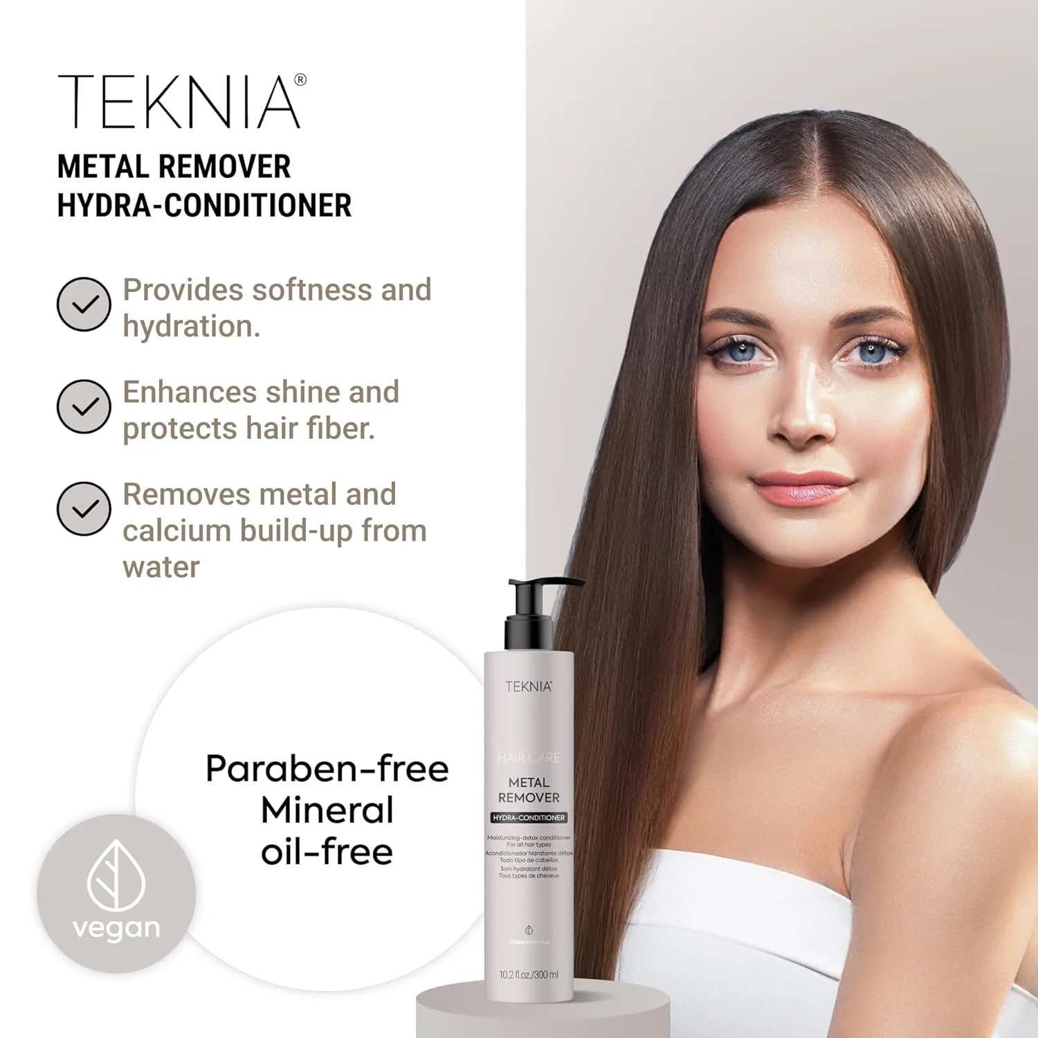Кондиционер Lakmé Teknia Metal Remover Hydra Conditioner, средство для детоксикации волос от тяжелых металлов при работе с жесткой водой, детоксикация волос, 10, 2 жидких унций — фото 2