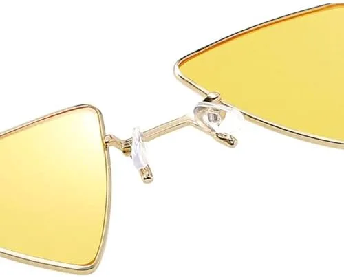 

Винтажные маленькие круглые солнцезащитные очки для женщин и мужчин, ретро-очки в металлическом корпусе, защита от ультрафиолета UV400, панк-очки MTZJH, A-gold-yellow