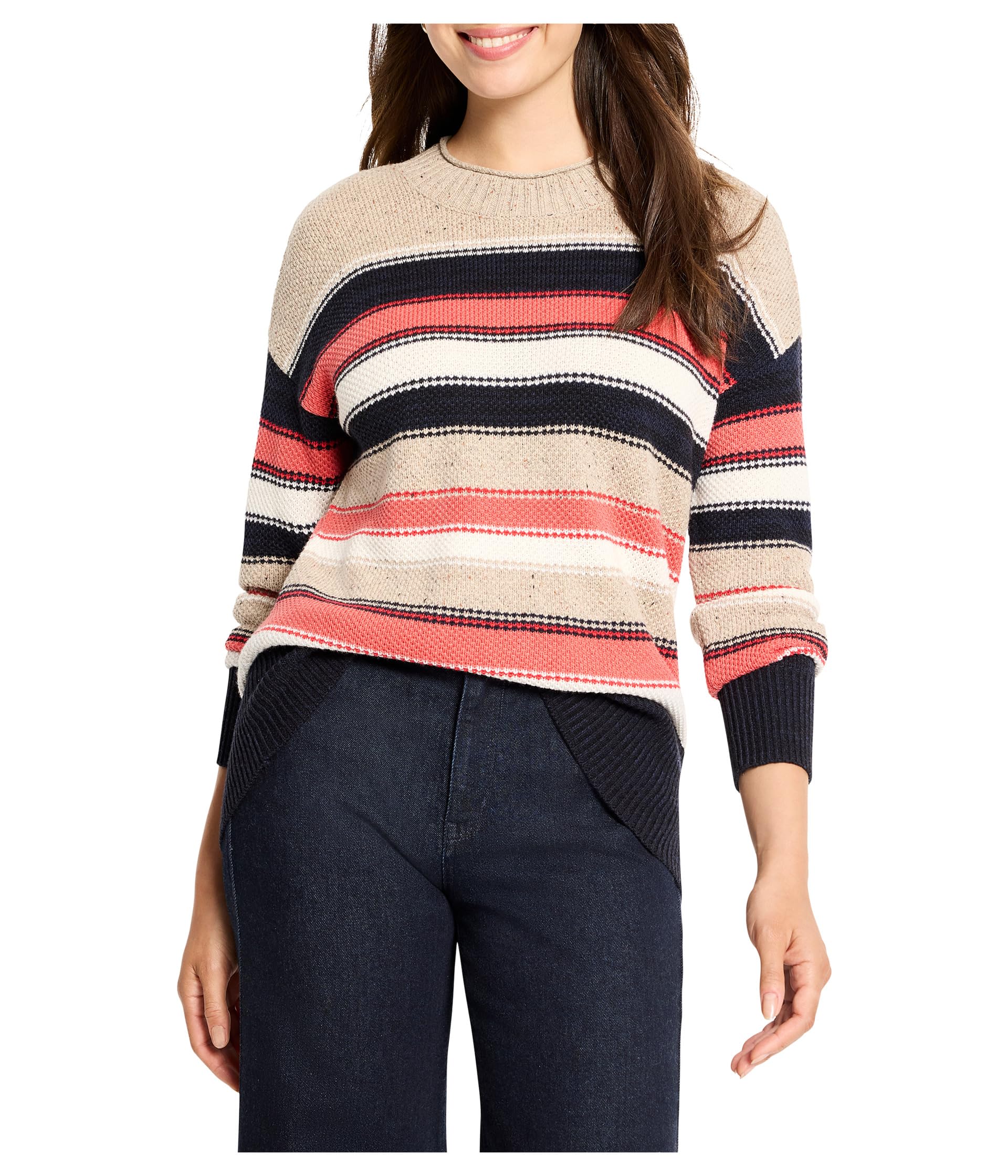 

Свитер NIC+ZOE Nep Knit Striped Sweater, цвет Red Multi