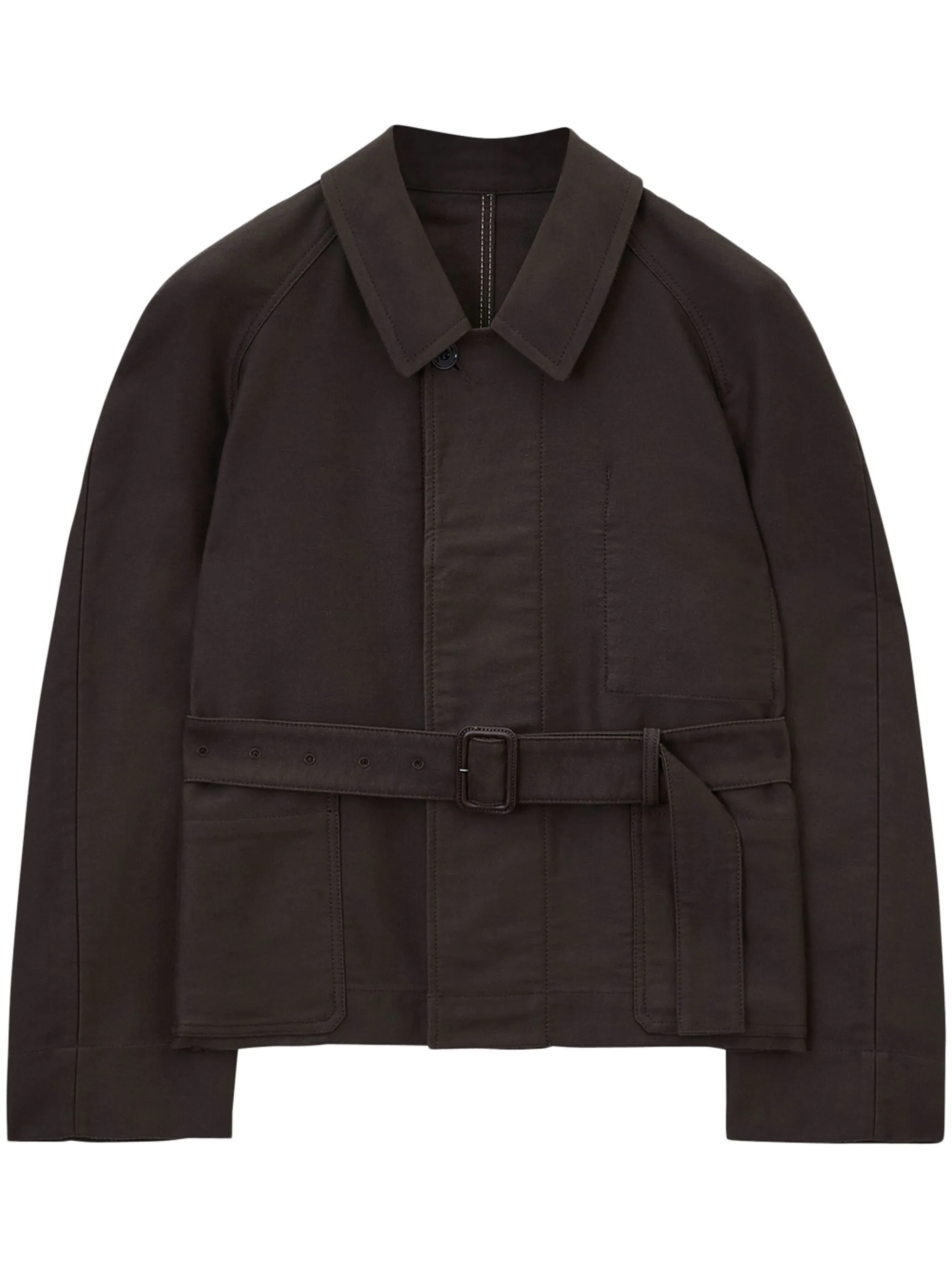 

Куртка с карманами и поясом Lemaire, коричневый