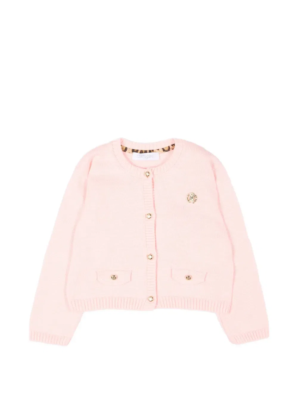 Кардиган с карманом Roberto Cavalli Junior, розовый
